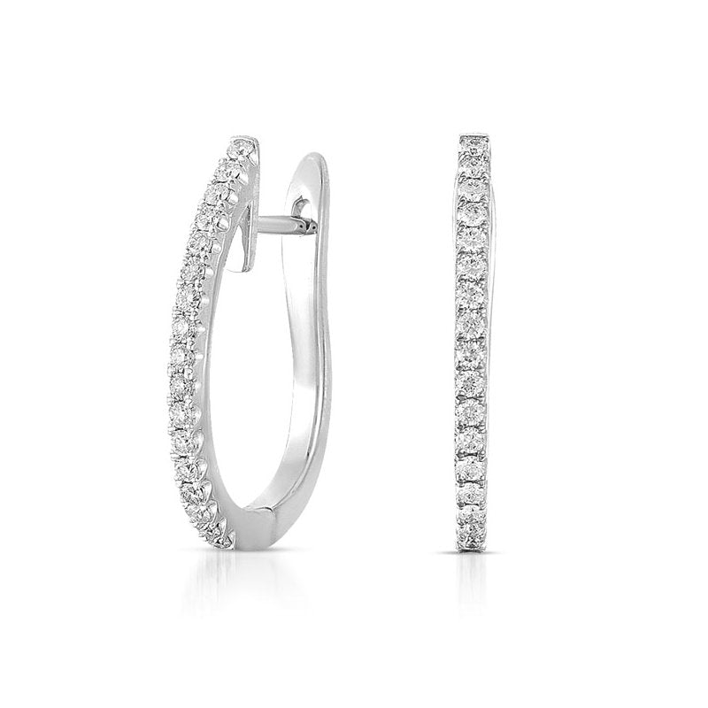 White Gold 20mm Hoop Earring