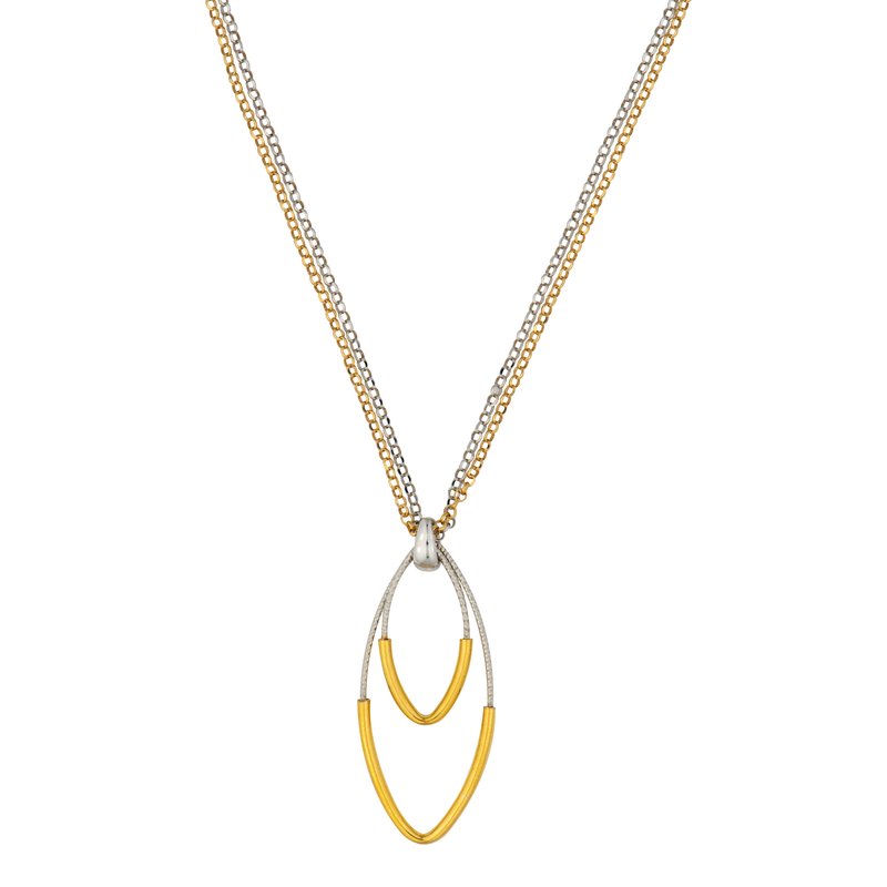 Sterling Silver + Yellow Gold Plated Polly Necklace