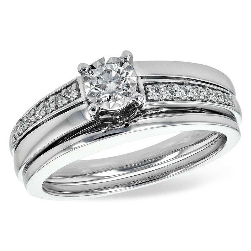 14KT Gold Two-Piece Wedding Set