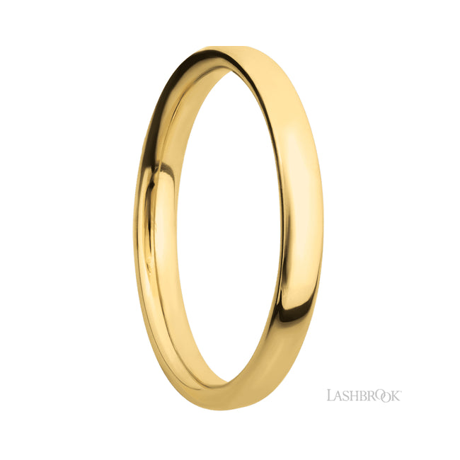 3 mm wide Ultra Comfort (our most comfortable profile) 14K Yellow Gold band.