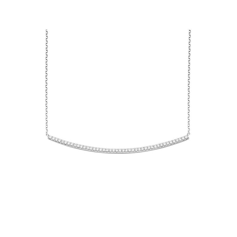 Diamond Bar Chain in 14K White Gold with 44 diamonds weighing .50ct tw