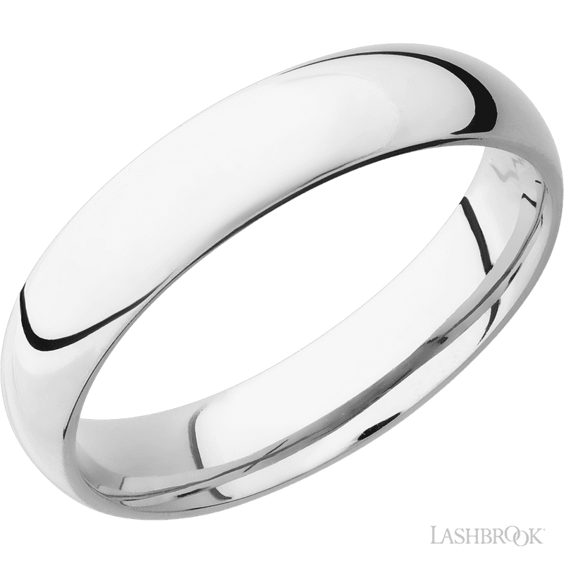 5 mm wide Domed Cobalt Chrome band.