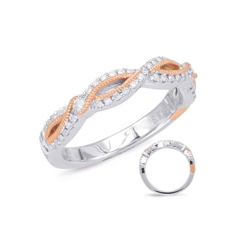 Rose & White Gold Matching Band