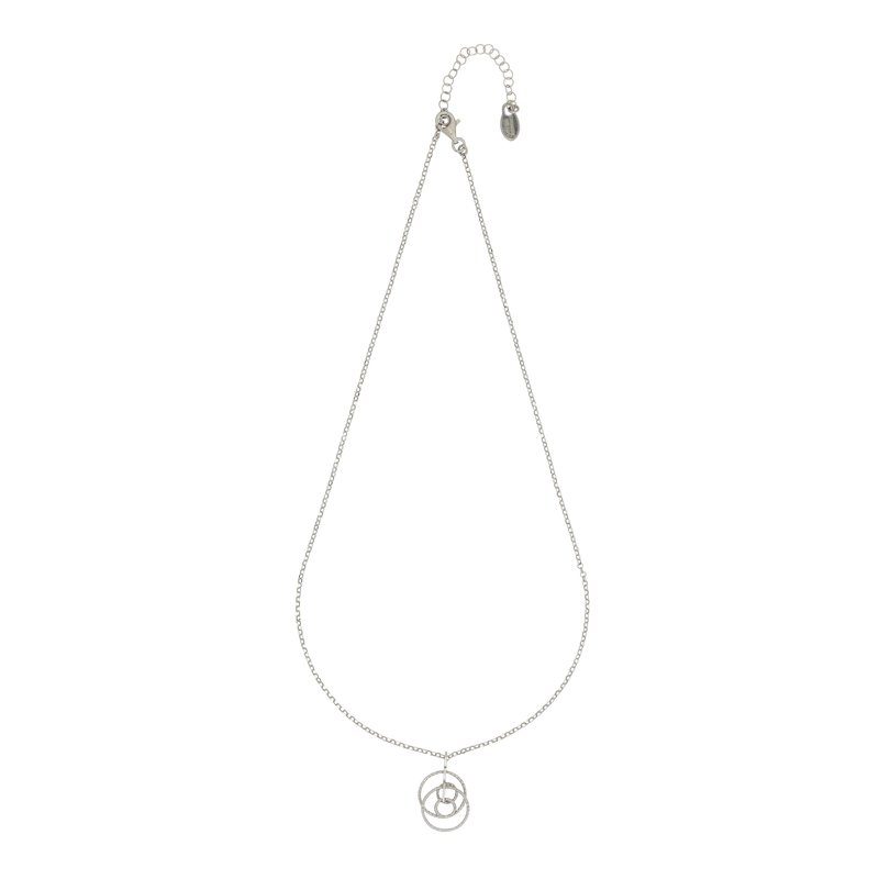 Sterling Silver Circle Game Necklace