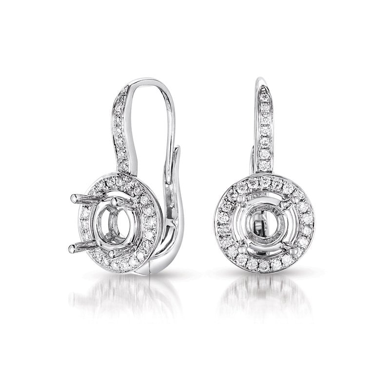 Halo Earring Setting For .50ct tw