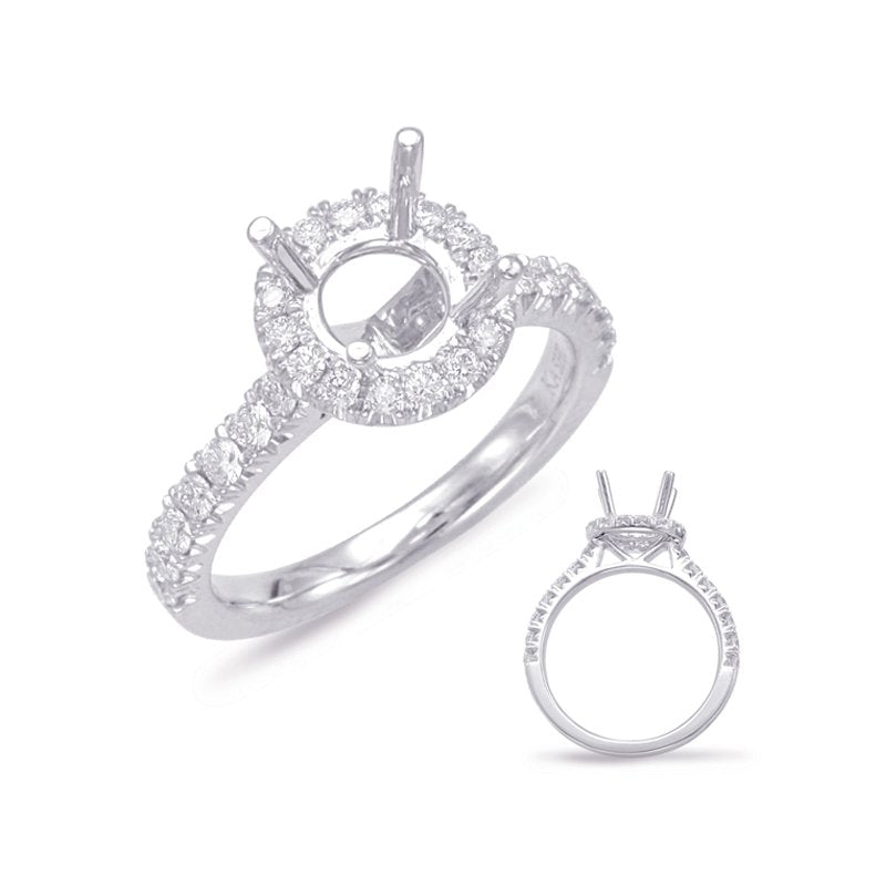 White Gold Halo Engagement Ring