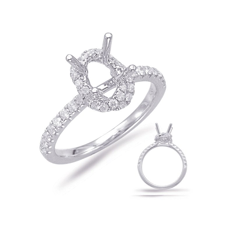 White Gold Halo Engagement Ring