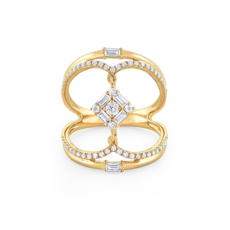 Diamond Mosaic Fashion Ring Set in 14 Kt. Gold