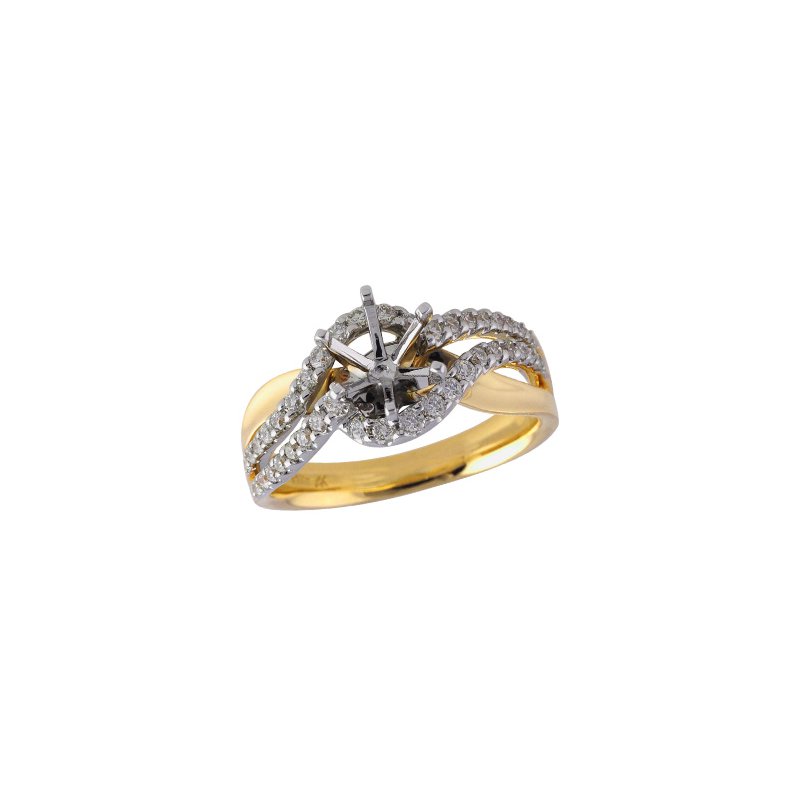 14KT Gold Semi-Mount Engagement Ring
