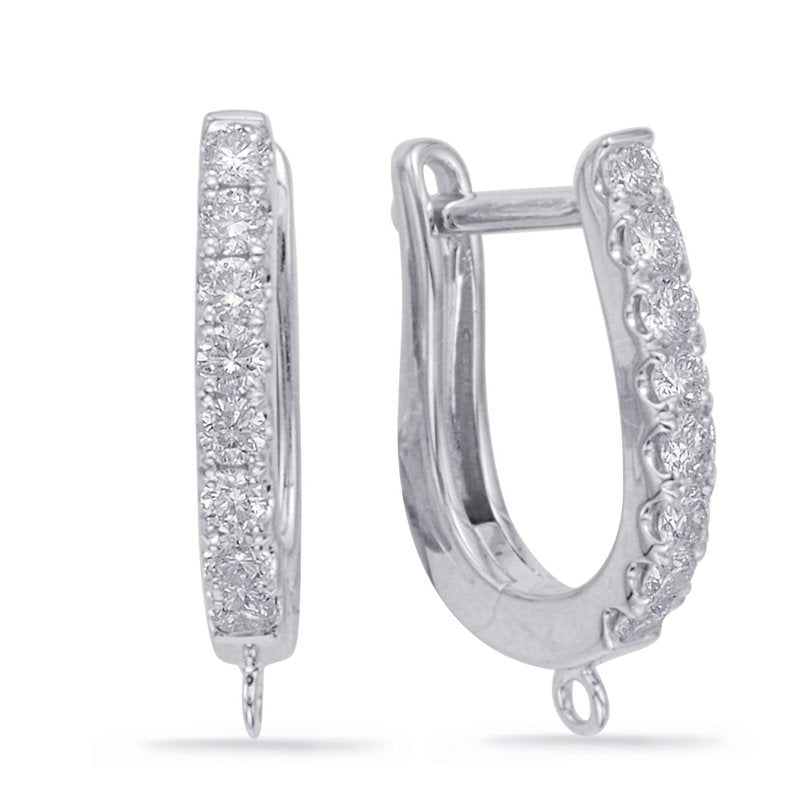 White Gold Huggie Earring