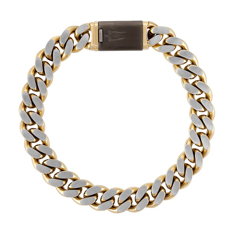 Bulova Stainless Steel Classic Jewelry Mens Bracelet