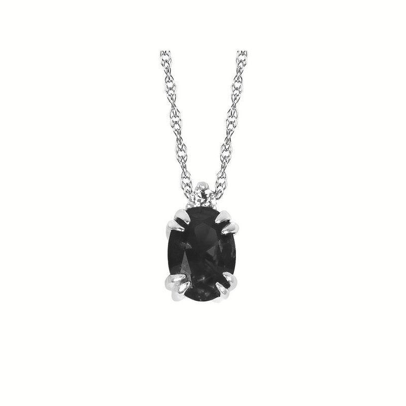 0.02Ctw Diamond & Garnet Birthstone Pendant