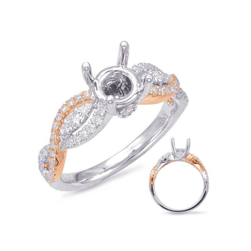 Rose & White Gold Engagement Ring