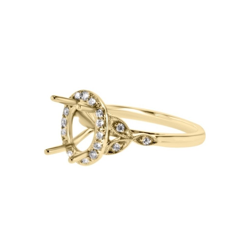 Yellow Gold Halo Engagement Ring