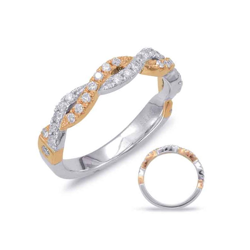 White & Rose Gold Matching Band