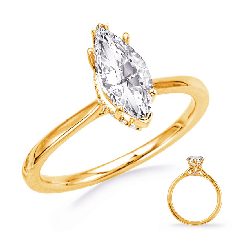 Yellow & White Gold Engagement Ring