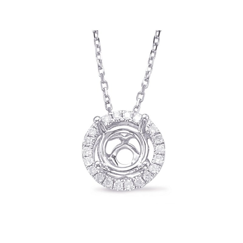 Diamond Pendant Halo For 1ct Center