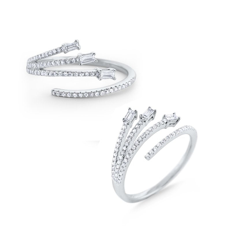 Diamond Mosaic Wrap Ring Set in 14 Kt. Gold