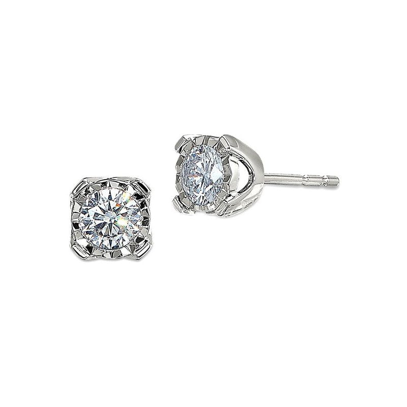 1/2 Ctw. MP Diamond Stud Earrings in 14K Gold