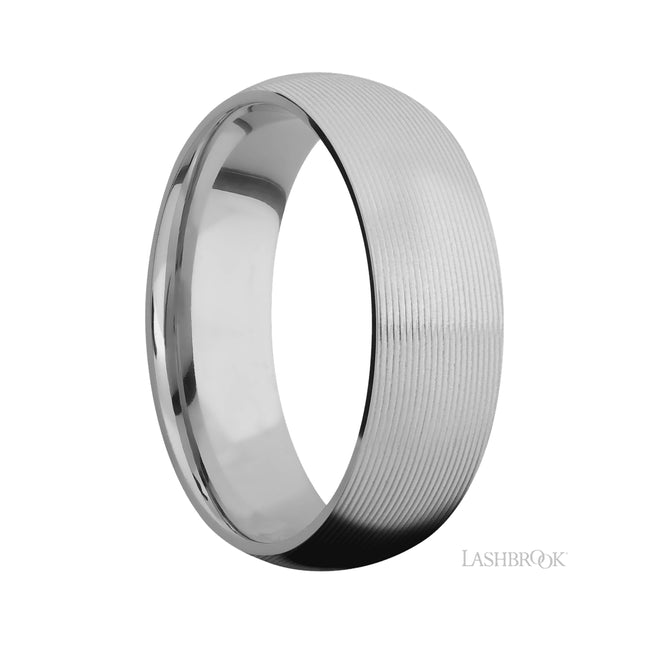 7 mm wide Domed Titanium band.