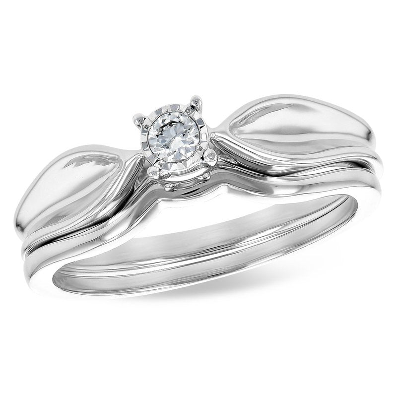 14KT Gold Two-Piece Wedding Set