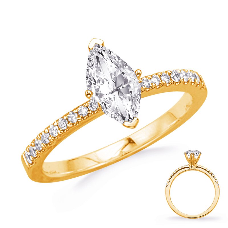 Yellow & White Gold Engagement Ring