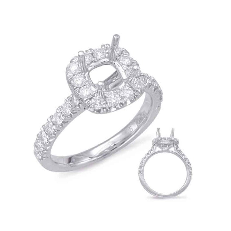 White Gold Halo Engagement Ring