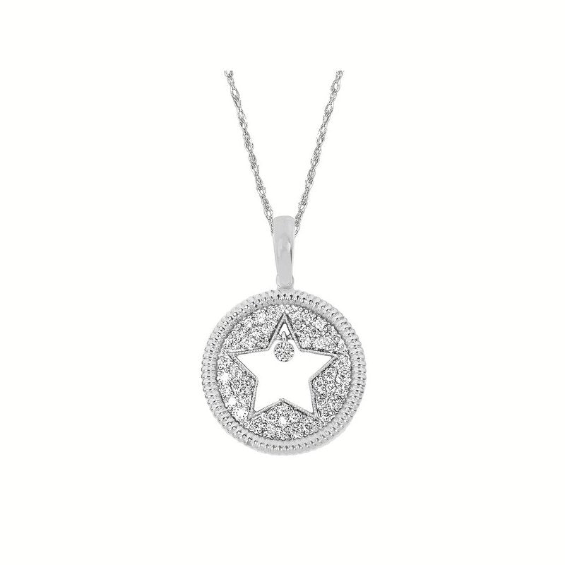 1/4 Ctw. Diamond Pendant in 14K Gold with 18' Chain