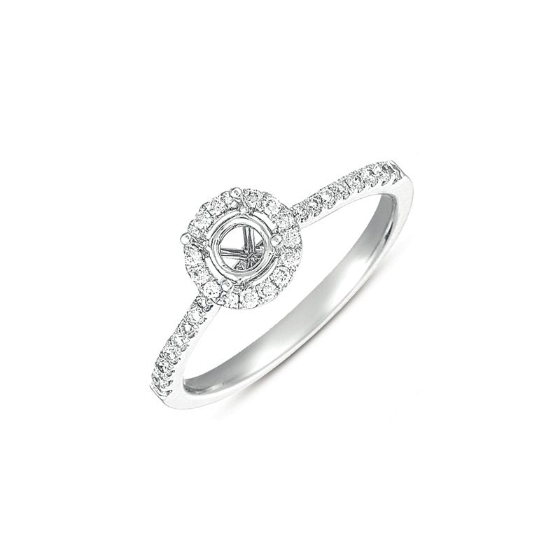 White Gold Halo Engagement Ring