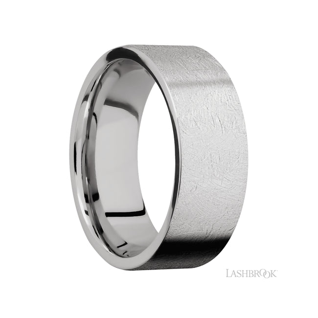 8 mm wide Flat Cobalt Chrome band.