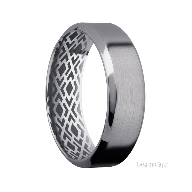 7 mm wide High Bevel Tantalum band.