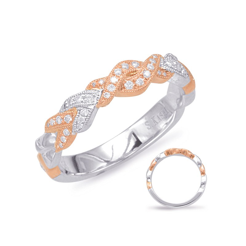 Rose & White Gold Matching Band
