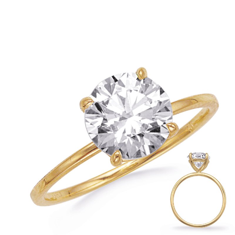 Yellow & White Gold Engagement Ring 1ct