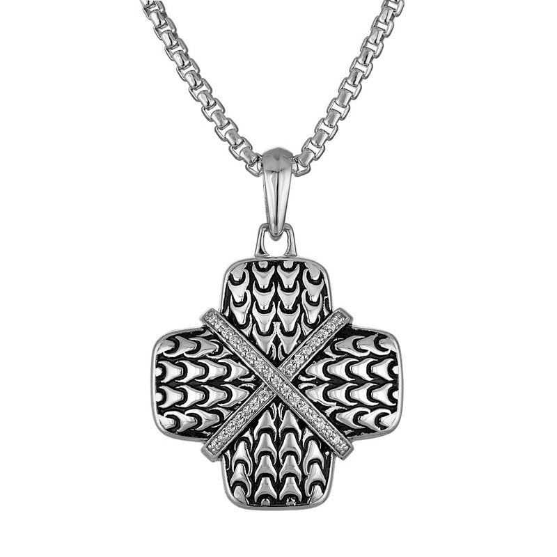 Bulova Sterling Silver 925 Classic Jewelry Mens Pendant