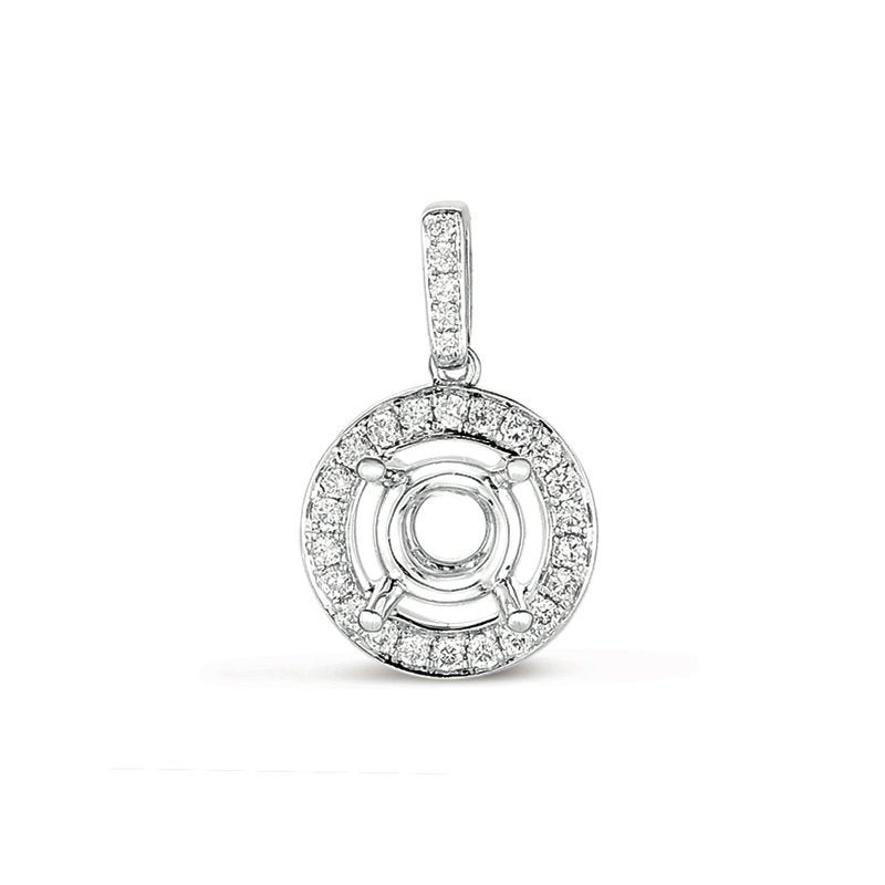Diamond Pendant For.50ct Round Stone