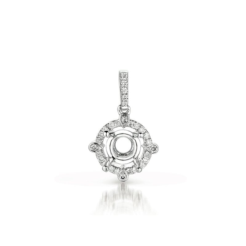 Diamond Pendant For .25ct Round Stone