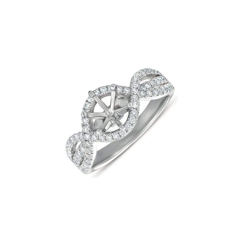 White Gold Halo Engagement Ring