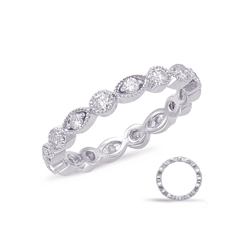 White Gold Stackable Eternity Band
