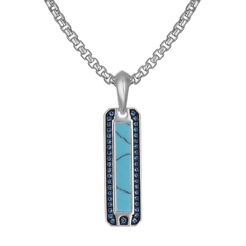 Bulova Sterling Silver 925 Performance Jewelry Mens Pendant