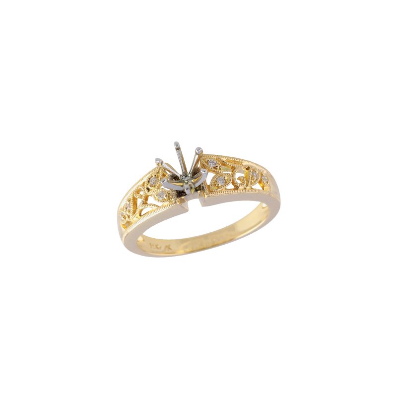 14KT Gold Semi-Mount Engagement Ring