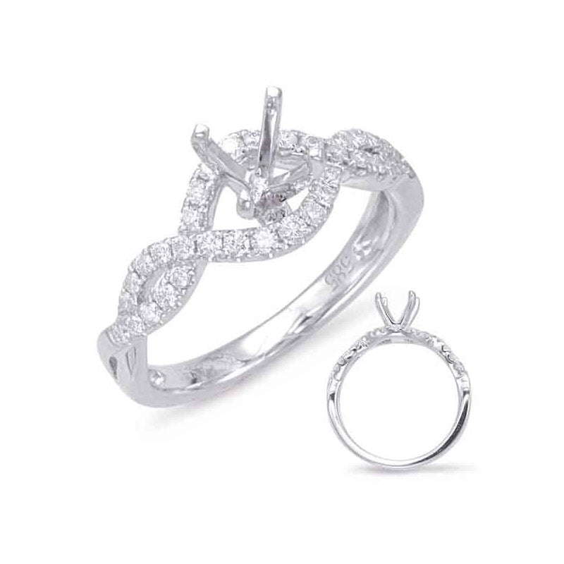 White Gold Halo Engagement Ring