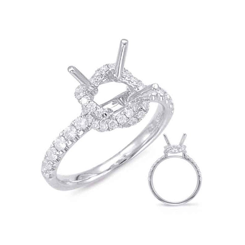 White Gold Halo Engagement Ring