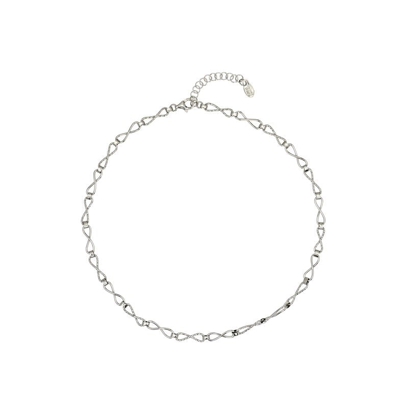 Sterling Silver Infinity Link Necklace
