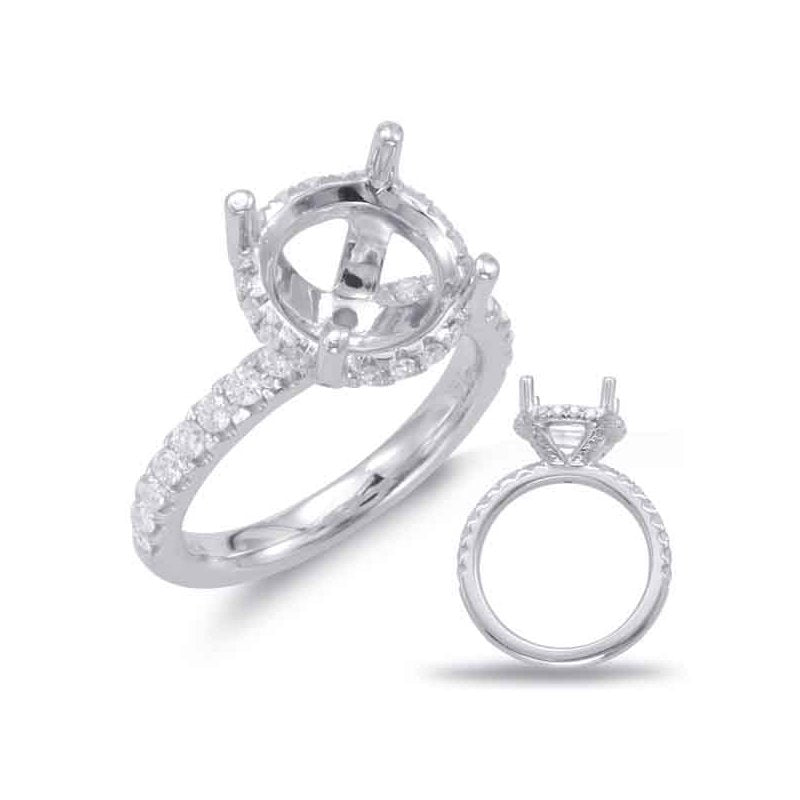 White Gold Halo Engagement Ring