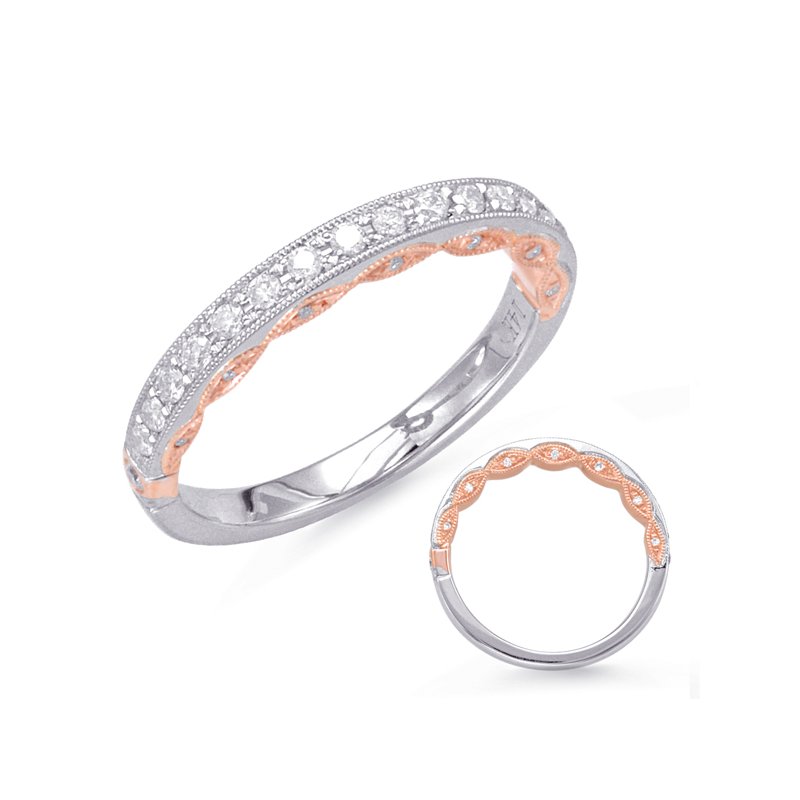 Rose & White Gold Matching Band