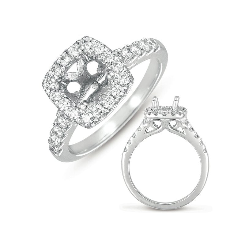 White Gold Halo Engagement Ring