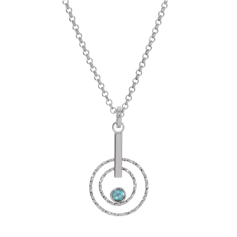 Sterling Silver + Blue Topaz Waltz Necklace