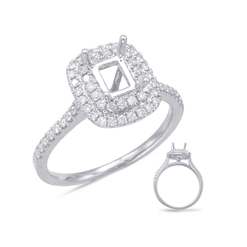 White Gold Halo Engagement Ring