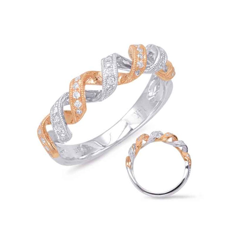 Rose & White Gold Matching Band