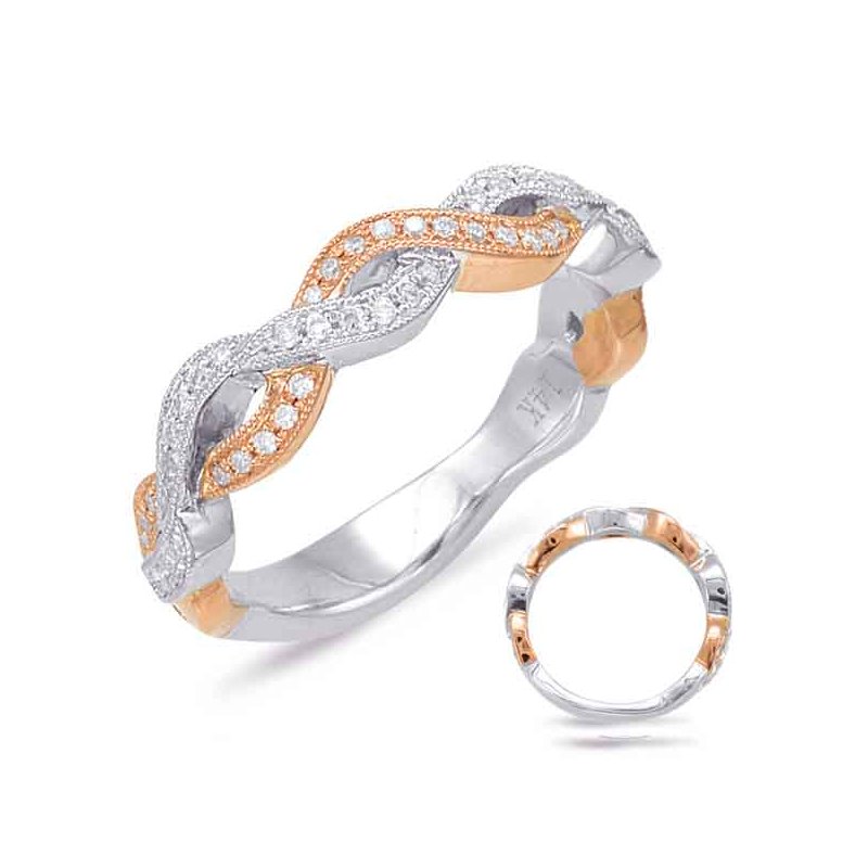 White & Rose Gold Matching Band